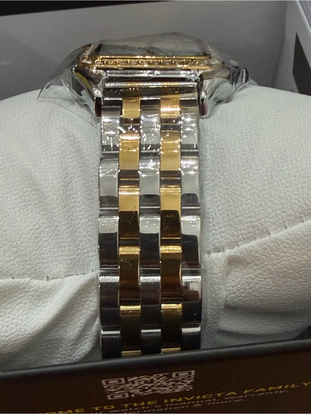 Invicta Women's Two-Tone Crystal Accent Square Watch